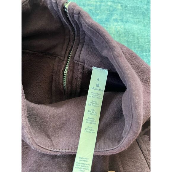 Lululemon Floral Flock Pullover in Black Cherry Size 4 - Picture 6 of 9